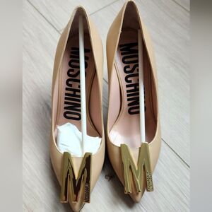 Moschino Patent Leather Block Heel Boot